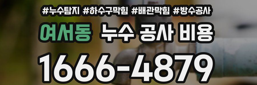 여서동 누수 공사 비용