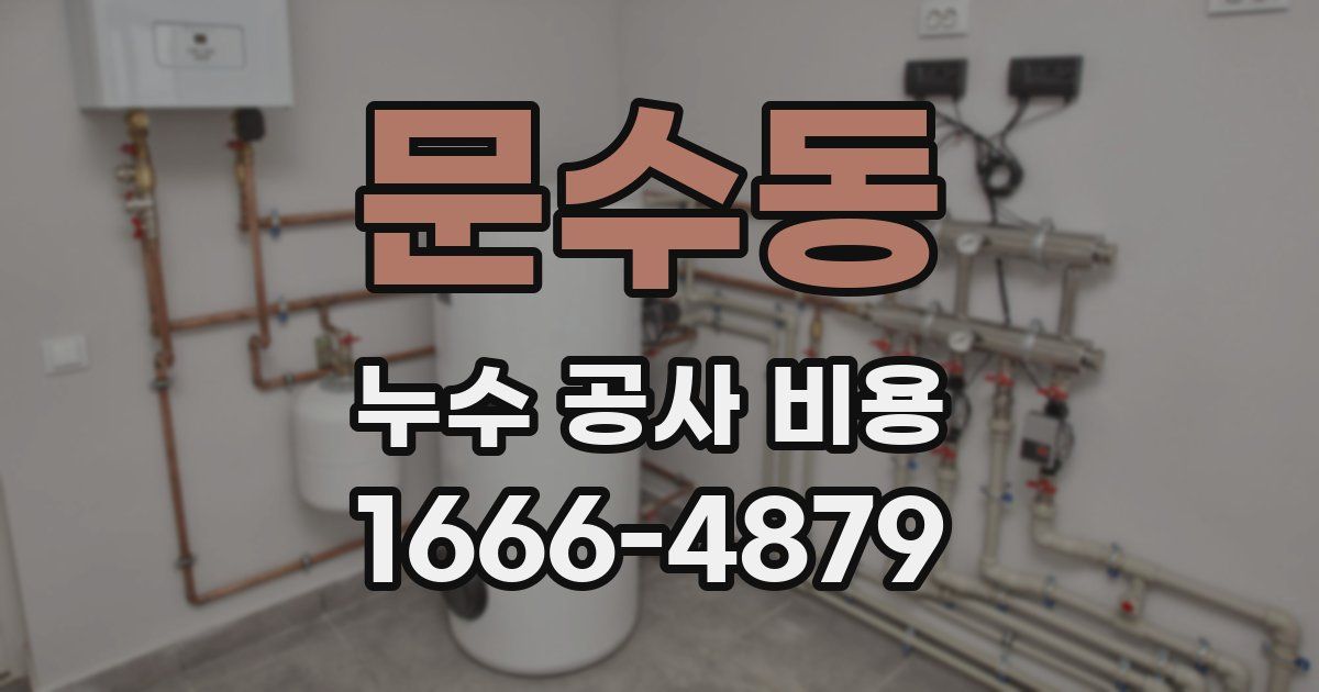 문수동 누수 공사 비용