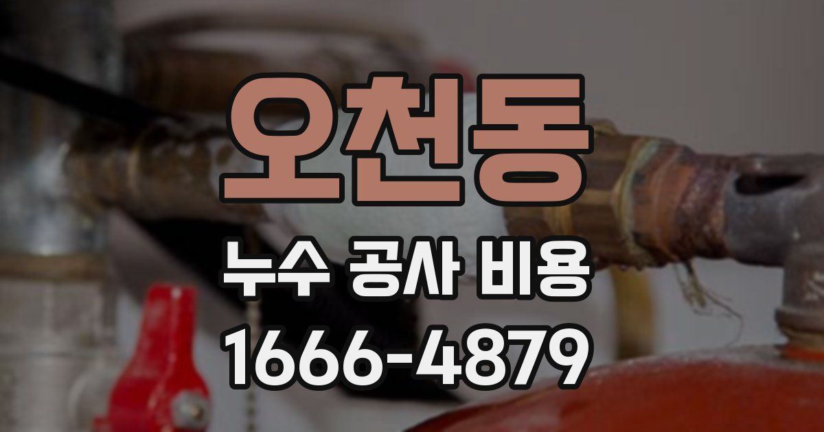 오천동 누수 공사 비용