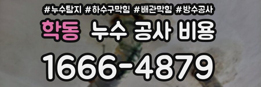학동 누수 공사 비용