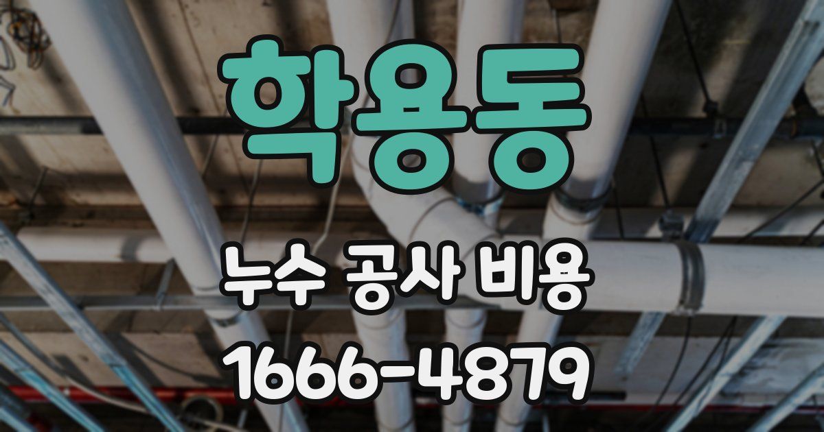 학용동 누수 공사 비용