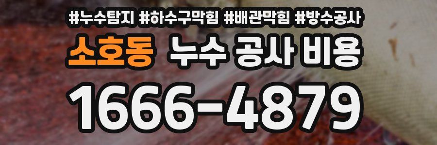 소호동 누수 공사 비용