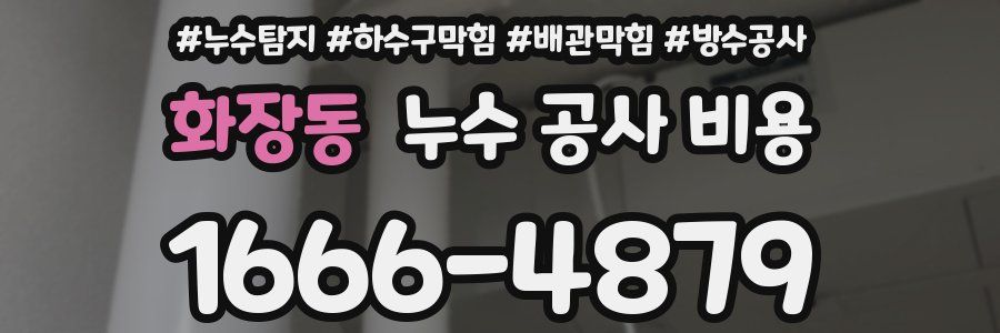 화장동 누수 공사 비용