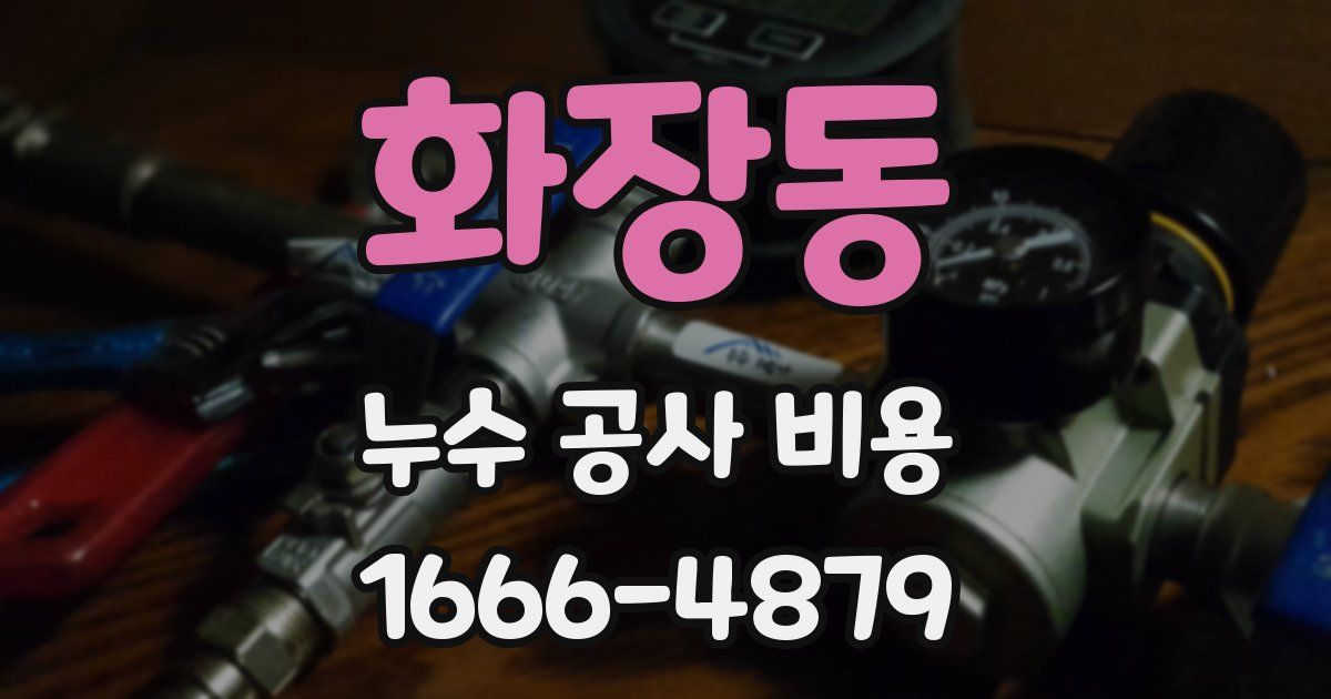 화장동 누수 공사 비용