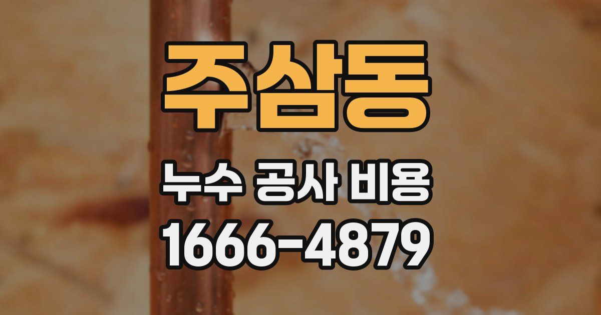 주삼동 누수 공사 비용