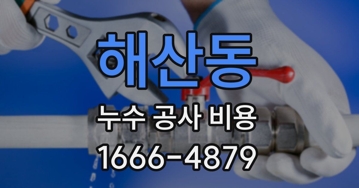해산동 누수 공사 비용