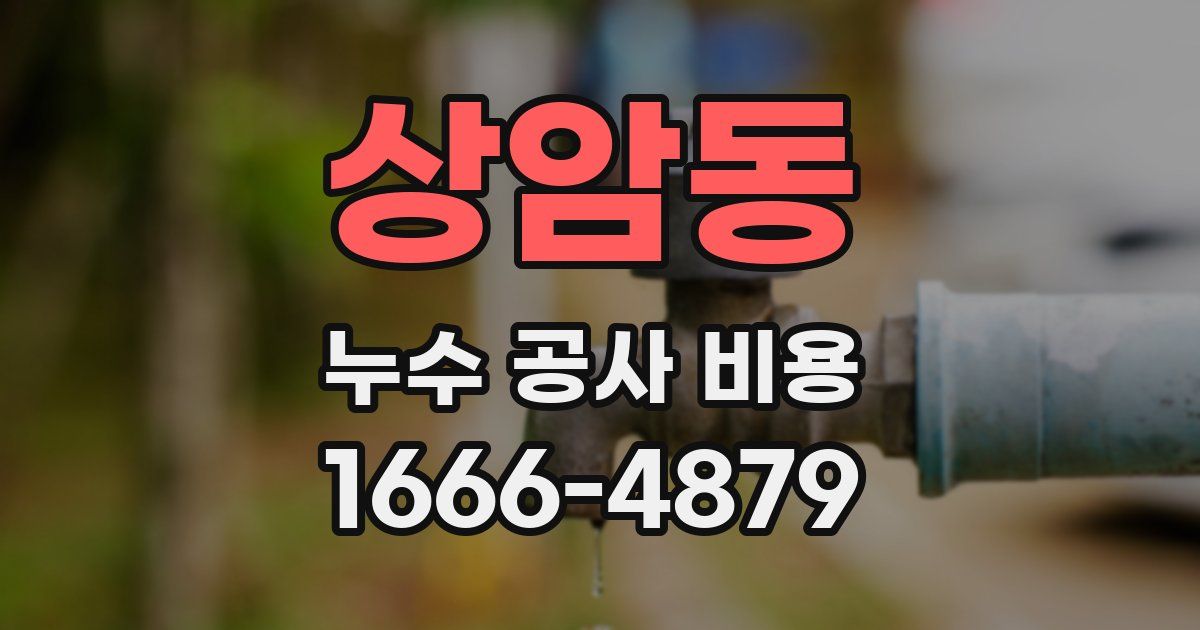 상암동 누수 공사 비용