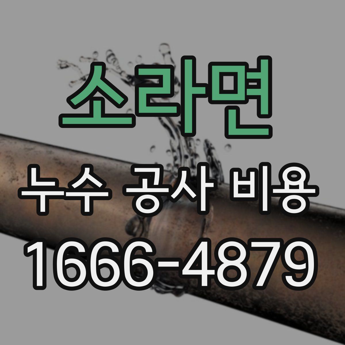소라면 누수 공사 비용