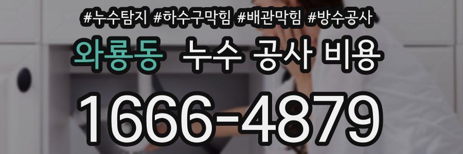 와룡동 누수 공사 비용