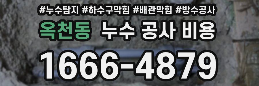 옥천동 누수 공사 비용