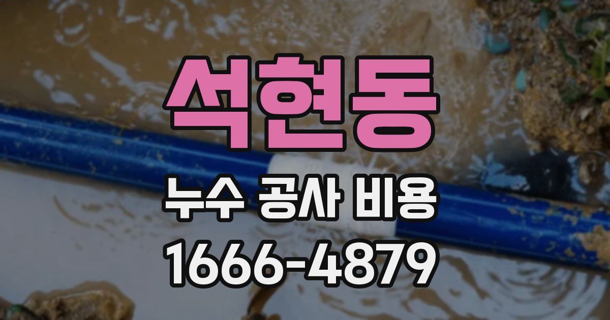 석현동 누수 공사 비용