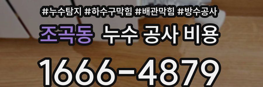 조곡동 누수 공사 비용