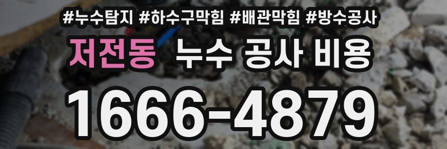저전동 누수 공사 비용