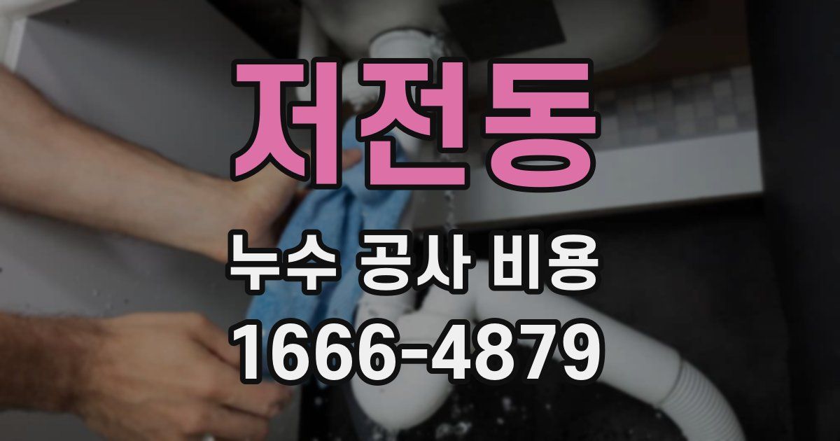 저전동 누수 공사 비용