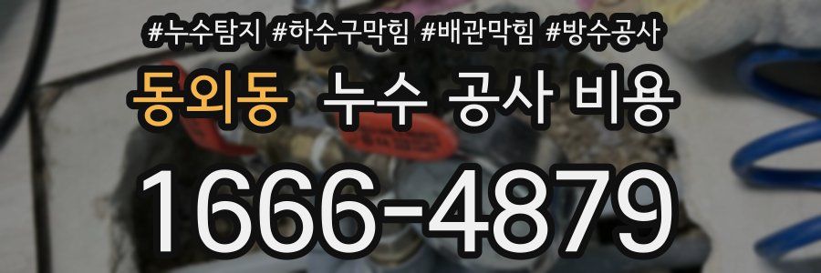 동외동 누수 공사 비용