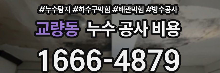 교량동 누수 공사 비용