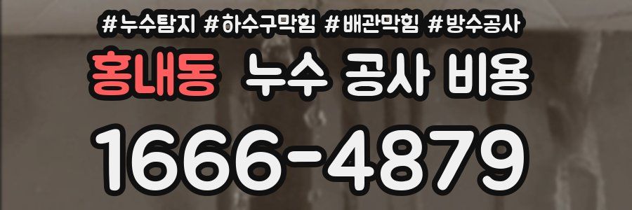 홍내동 누수 공사 비용
