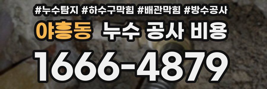 야흥동 누수 공사 비용