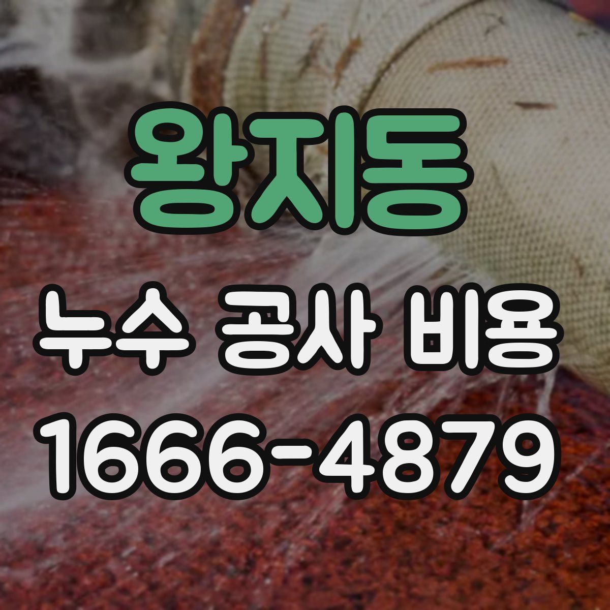 왕지동 누수 공사 비용