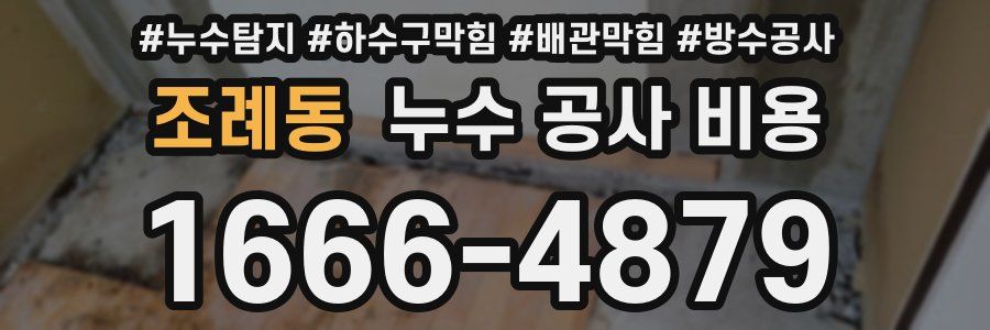 조례동 누수 공사 비용