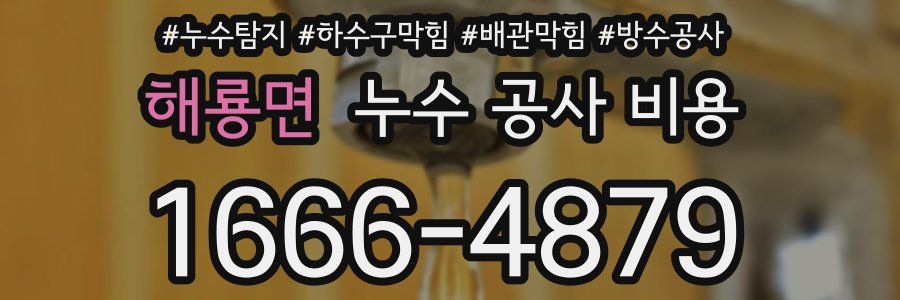 해룡면 누수 공사 비용