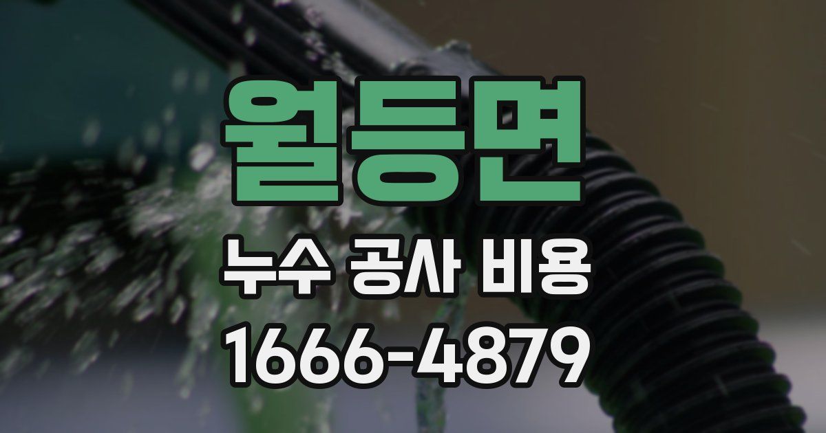 월등면 누수 공사 비용