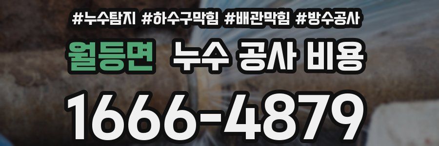 월등면 누수 공사 비용