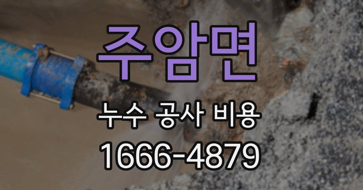 주암면 누수 공사 비용