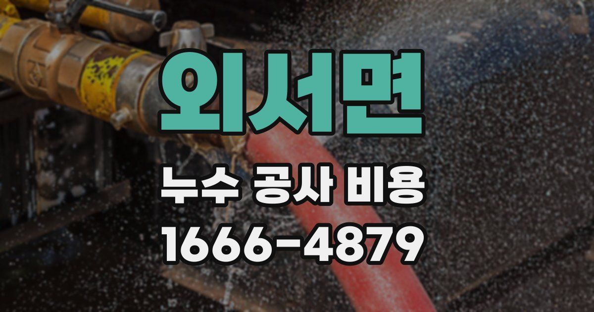외서면 누수 공사 비용