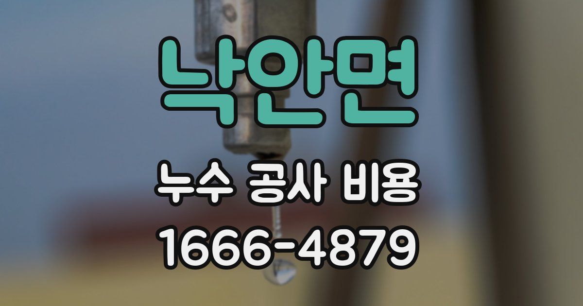 낙안면 누수 공사 비용