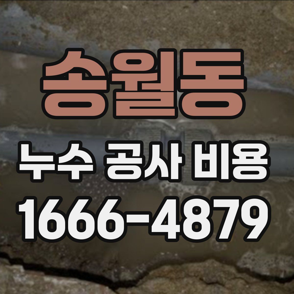송월동 누수 공사 비용