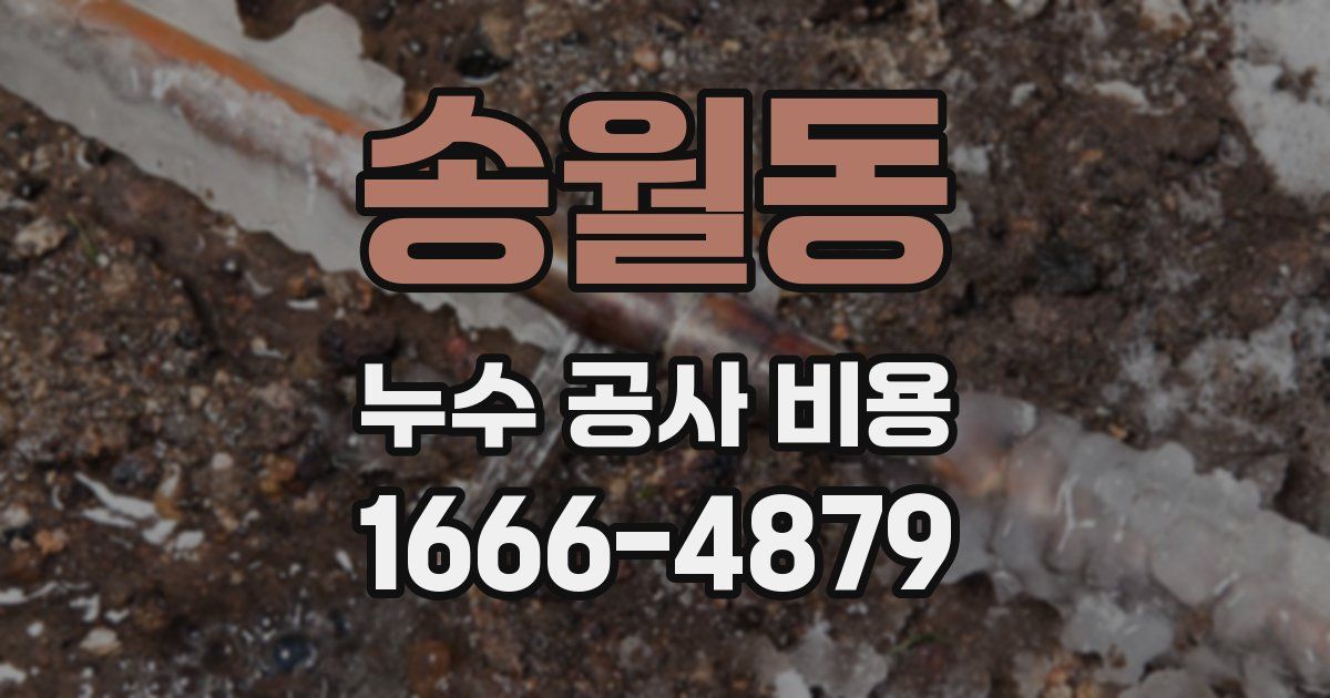 송월동 누수 공사 비용