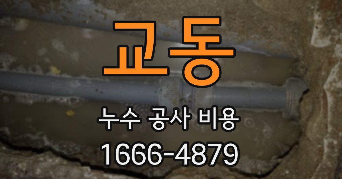교동 누수 공사 비용