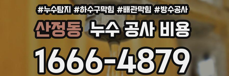 산정동 누수 공사 비용