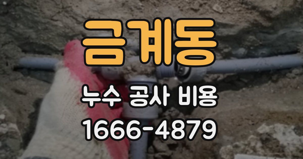 금계동 누수 공사 비용