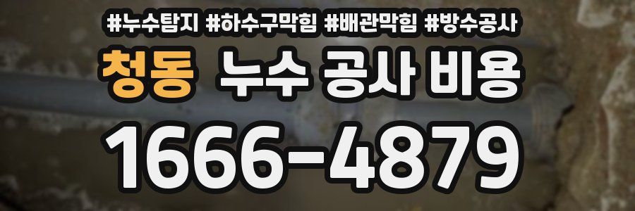 청동 누수 공사 비용