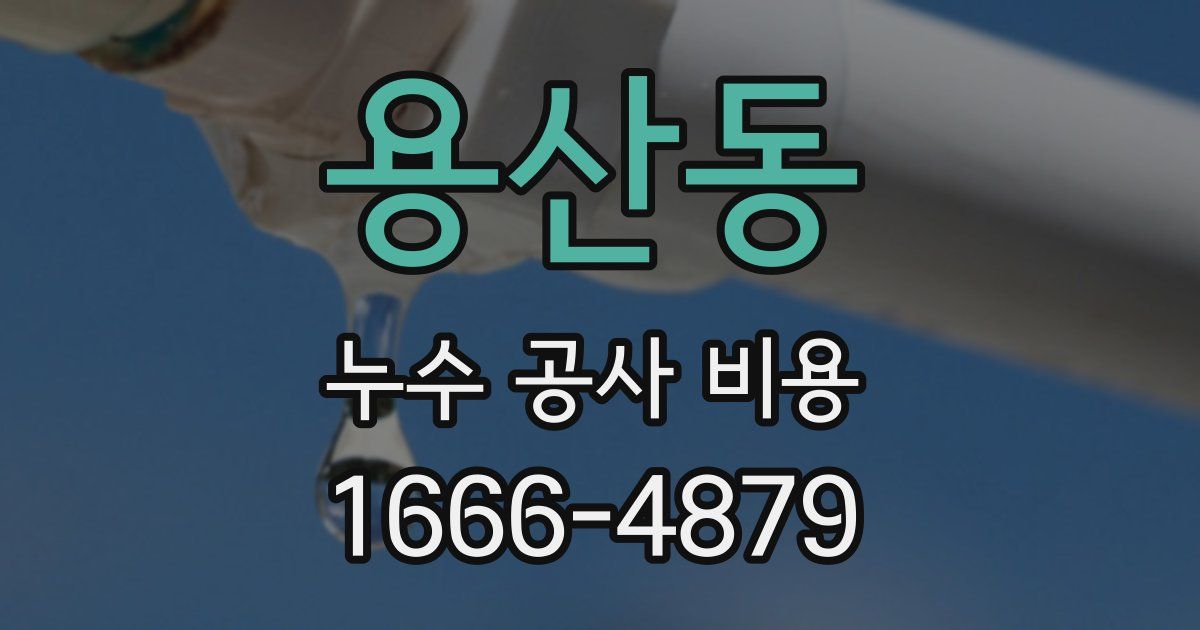 용산동 누수 공사 비용