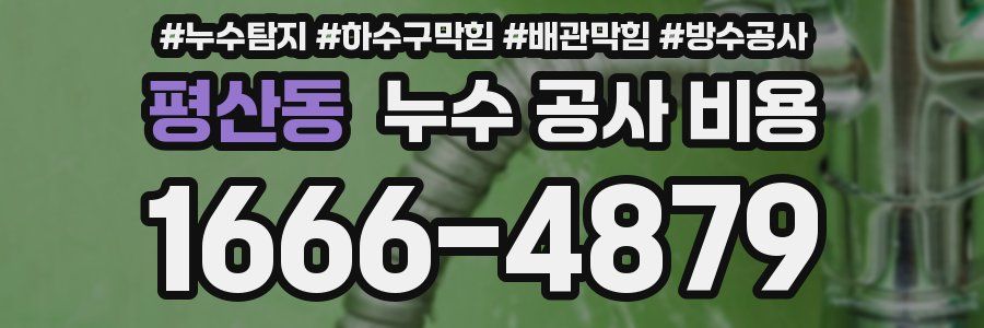 평산동 누수 공사 비용