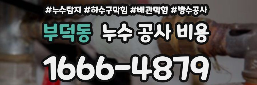 부덕동 누수 공사 비용