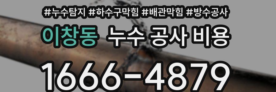 이창동 누수 공사 비용
