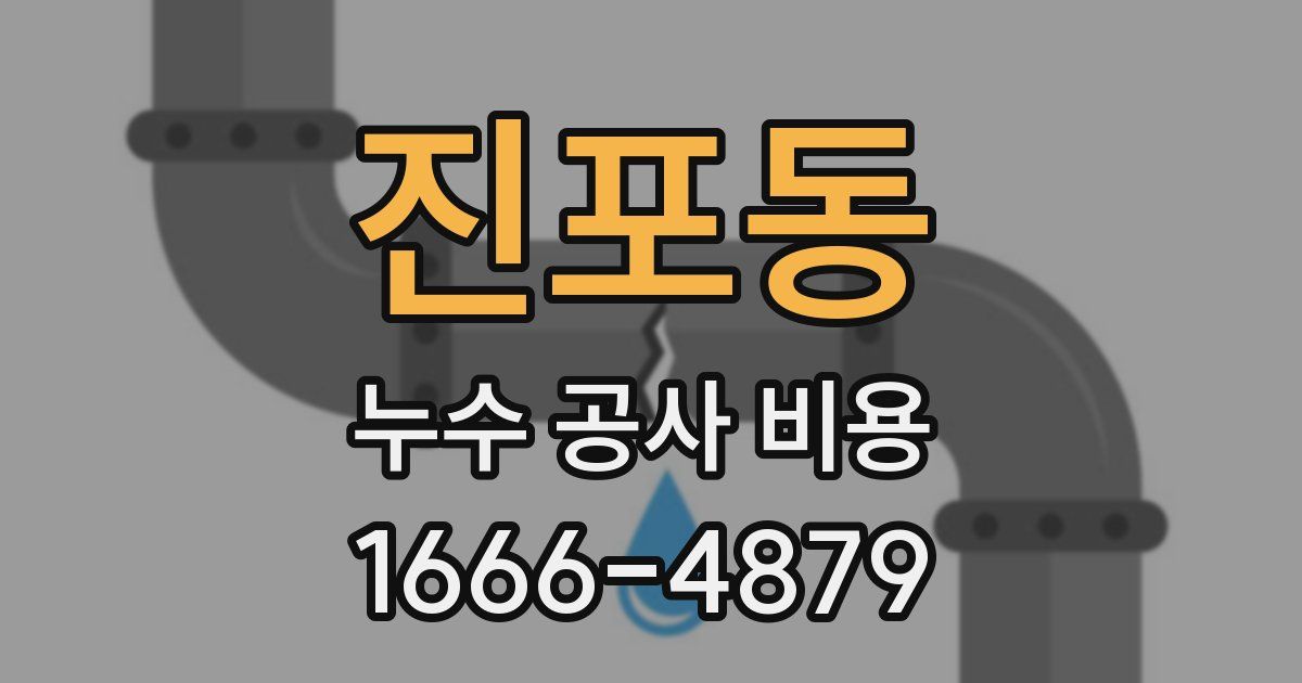 진포동 누수 공사 비용