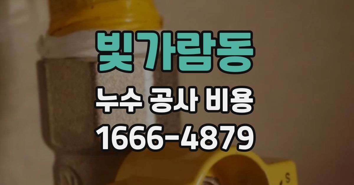 빛가람동 누수 공사 비용