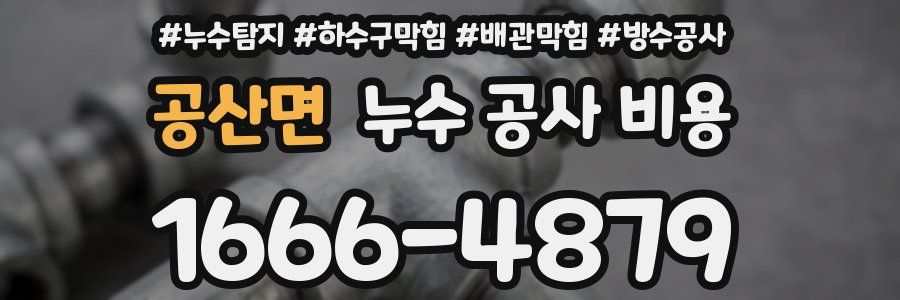 공산면 누수 공사 비용