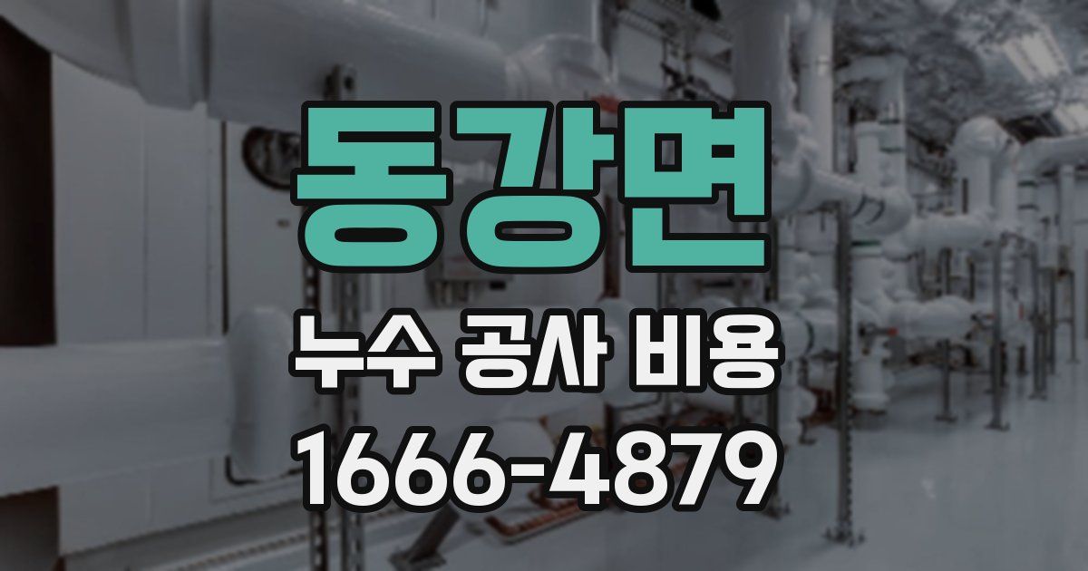 동강면 누수 공사 비용