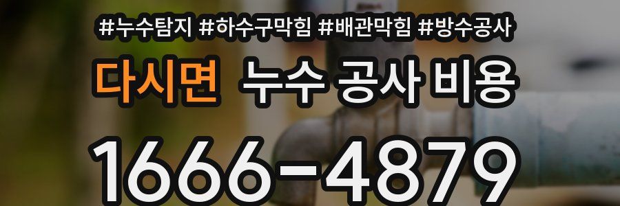 다시면 누수 공사 비용