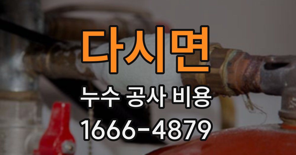 다시면 누수 공사 비용