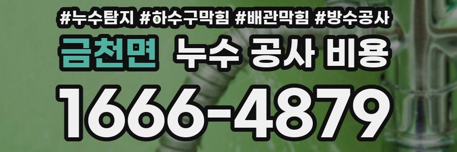 금천면 누수 공사 비용