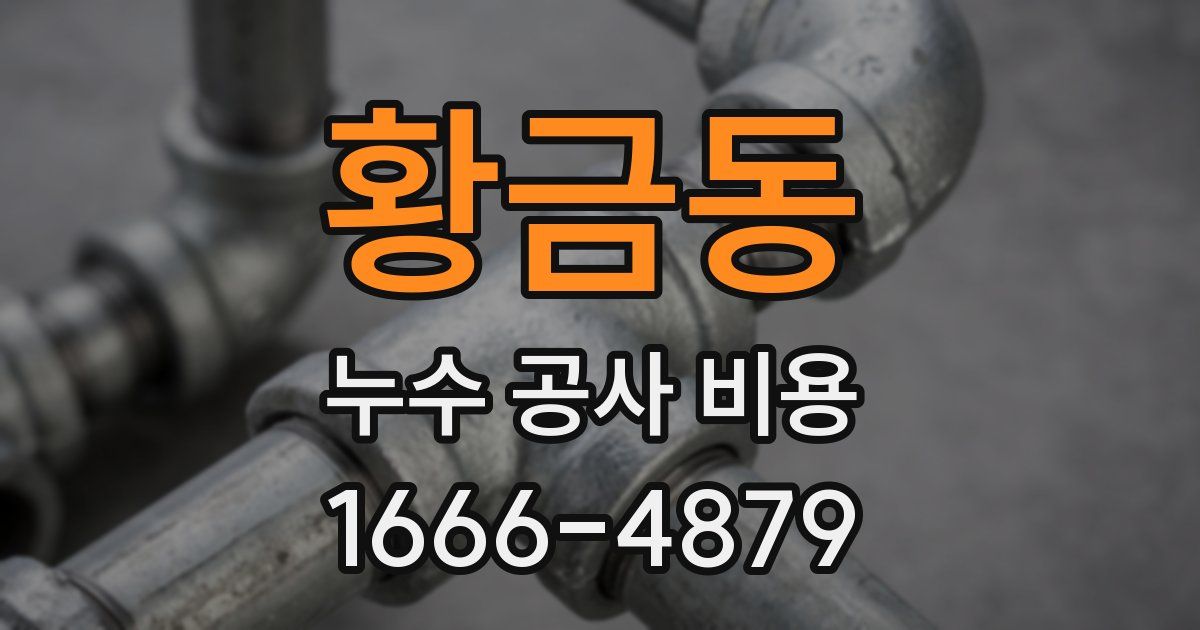 황금동 누수 공사 비용