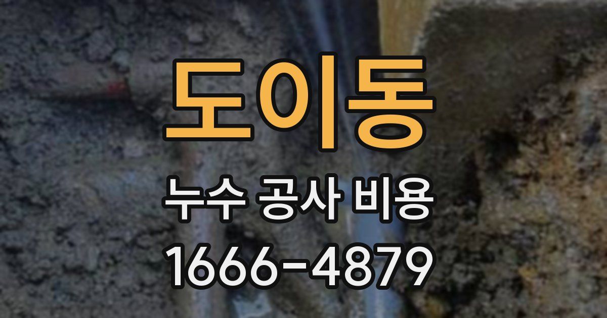 도이동 누수 공사 비용