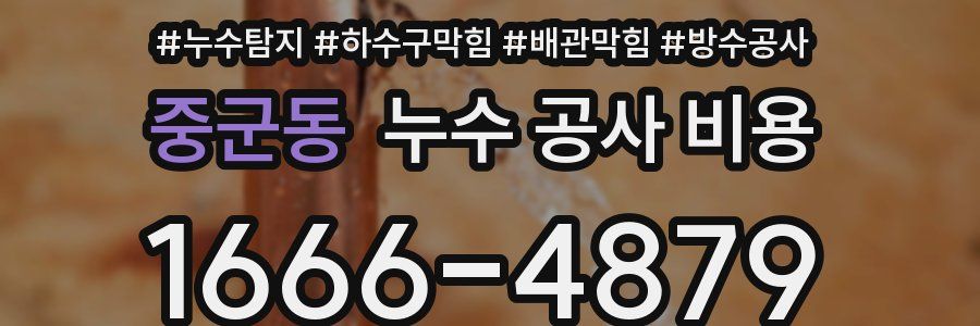 중군동 누수 공사 비용